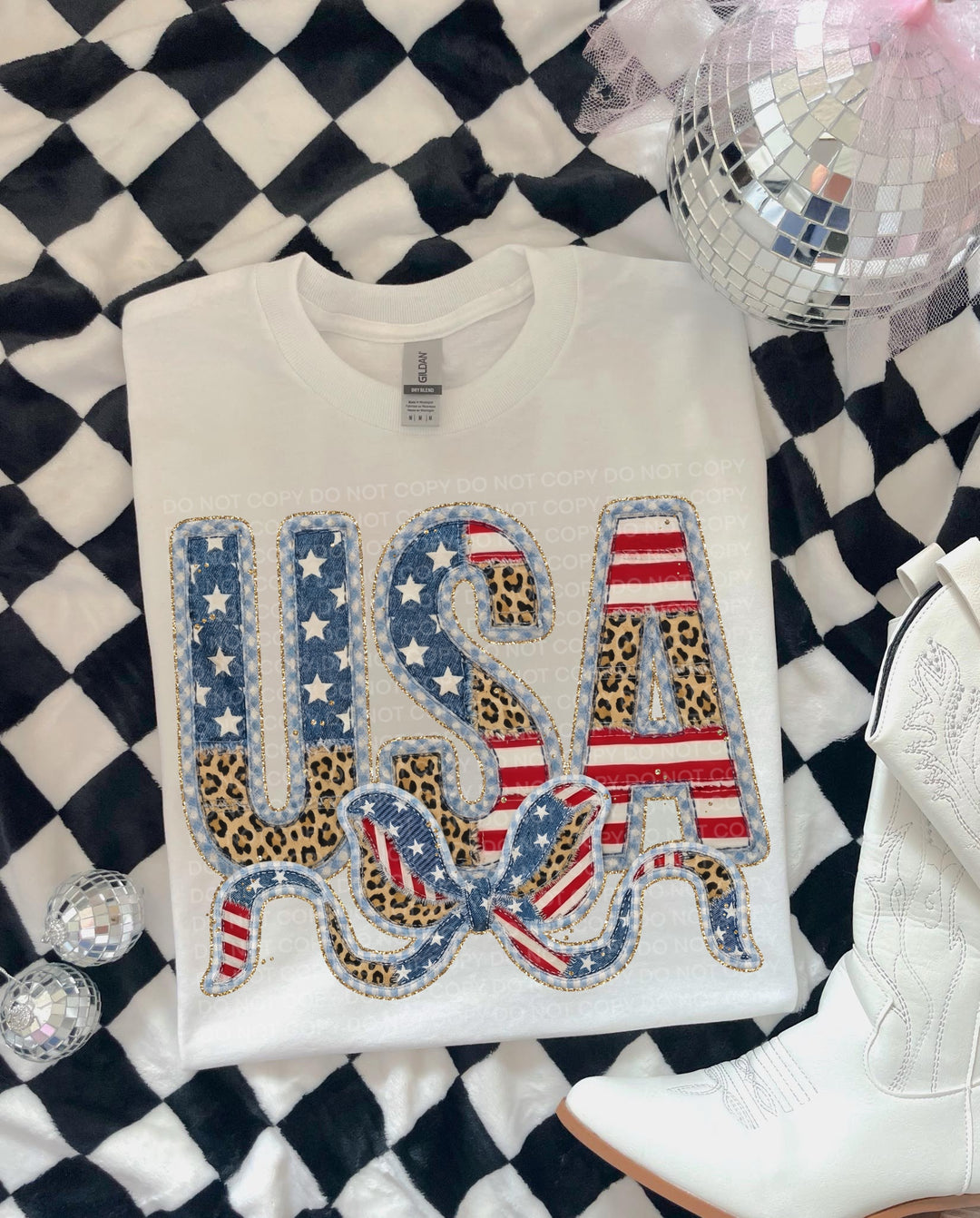USA Leopard DTF Print