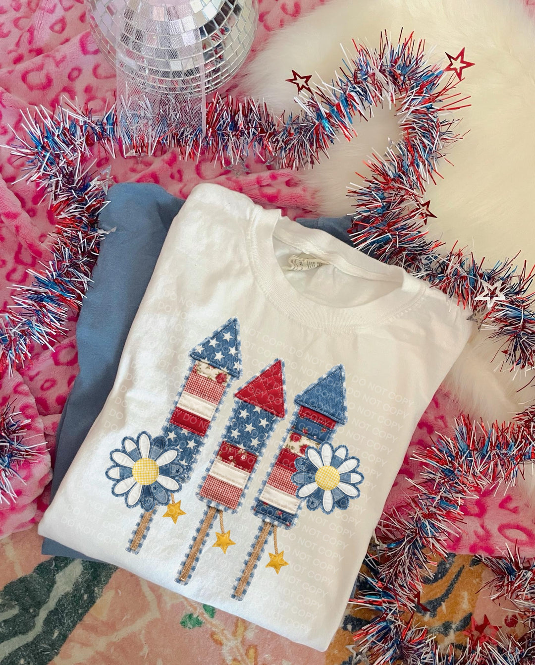 Patchwork Firecracker DTF Print