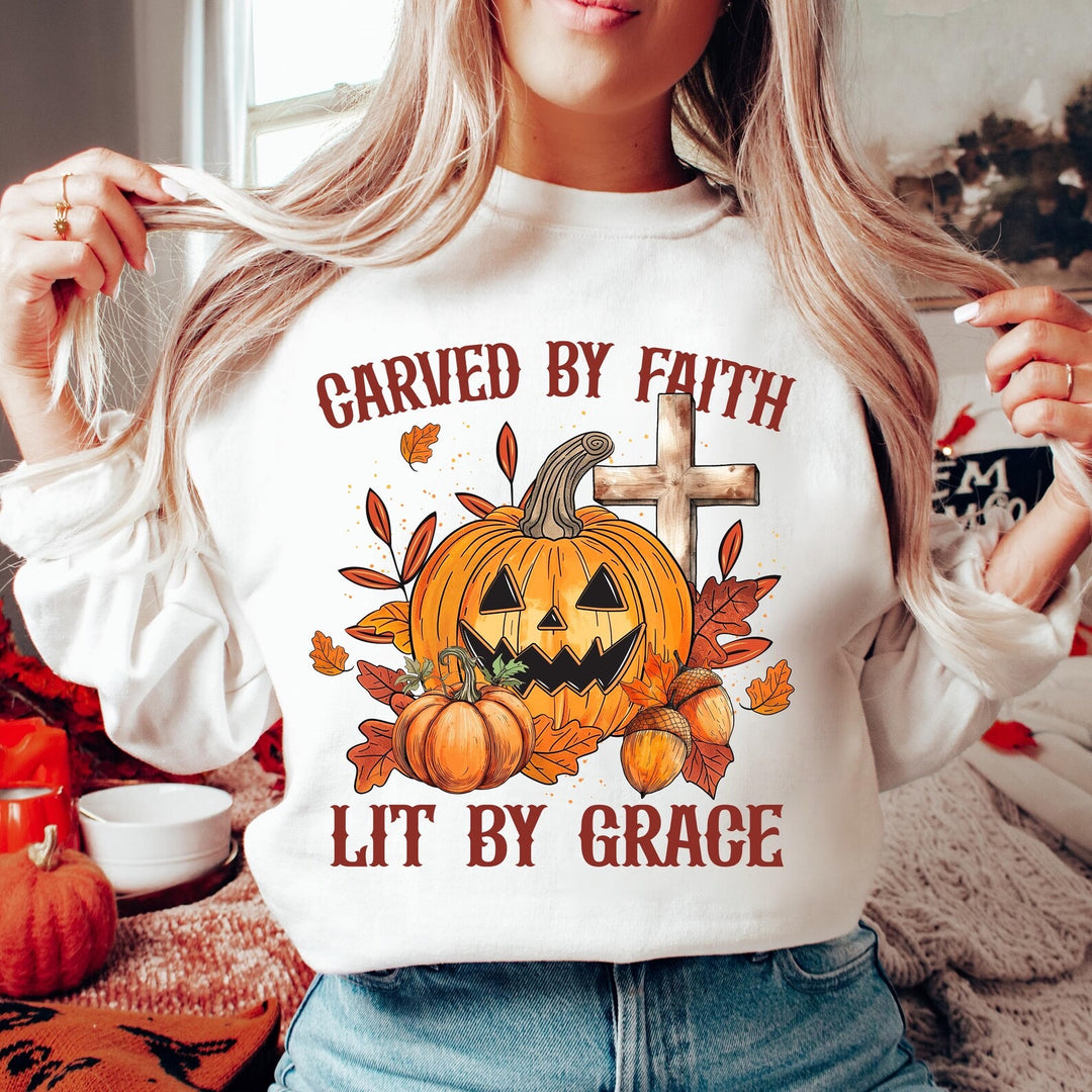 Carved By Faith Lit By Grace DTF Print