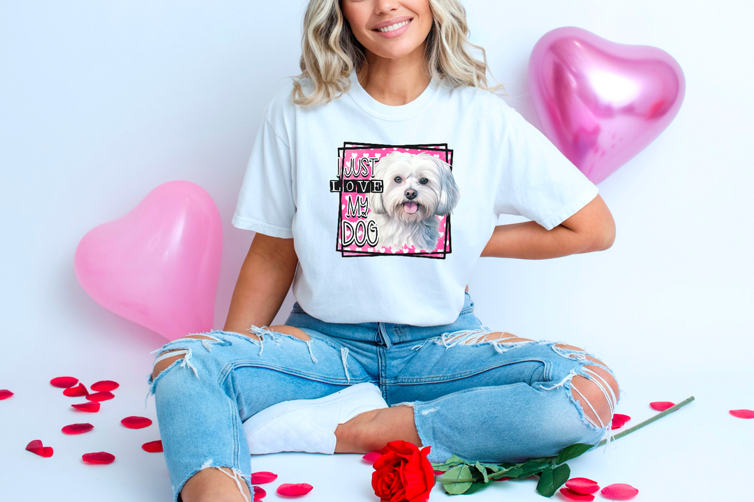 I Love My Dog Valentine DTF Print