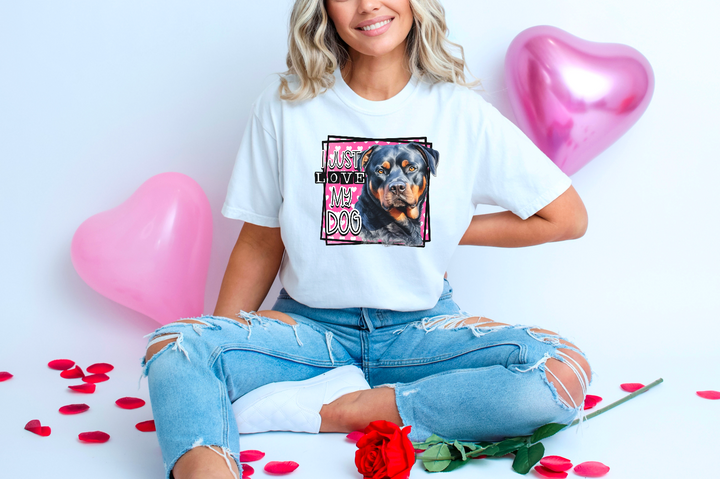 I Love My Dog Valentine DTF Print