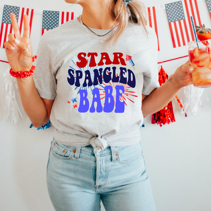 Star Spangled Babe DTF Print