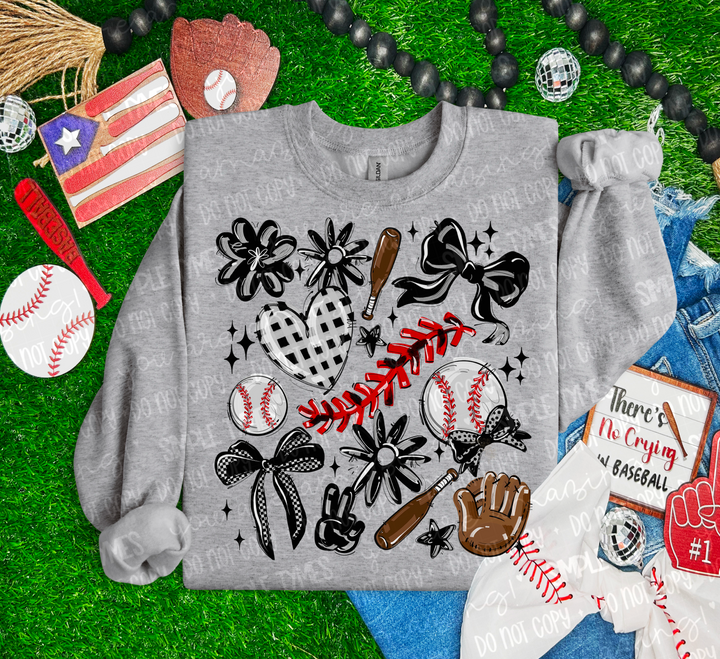 So Sporty Baseball Collage DTF Print