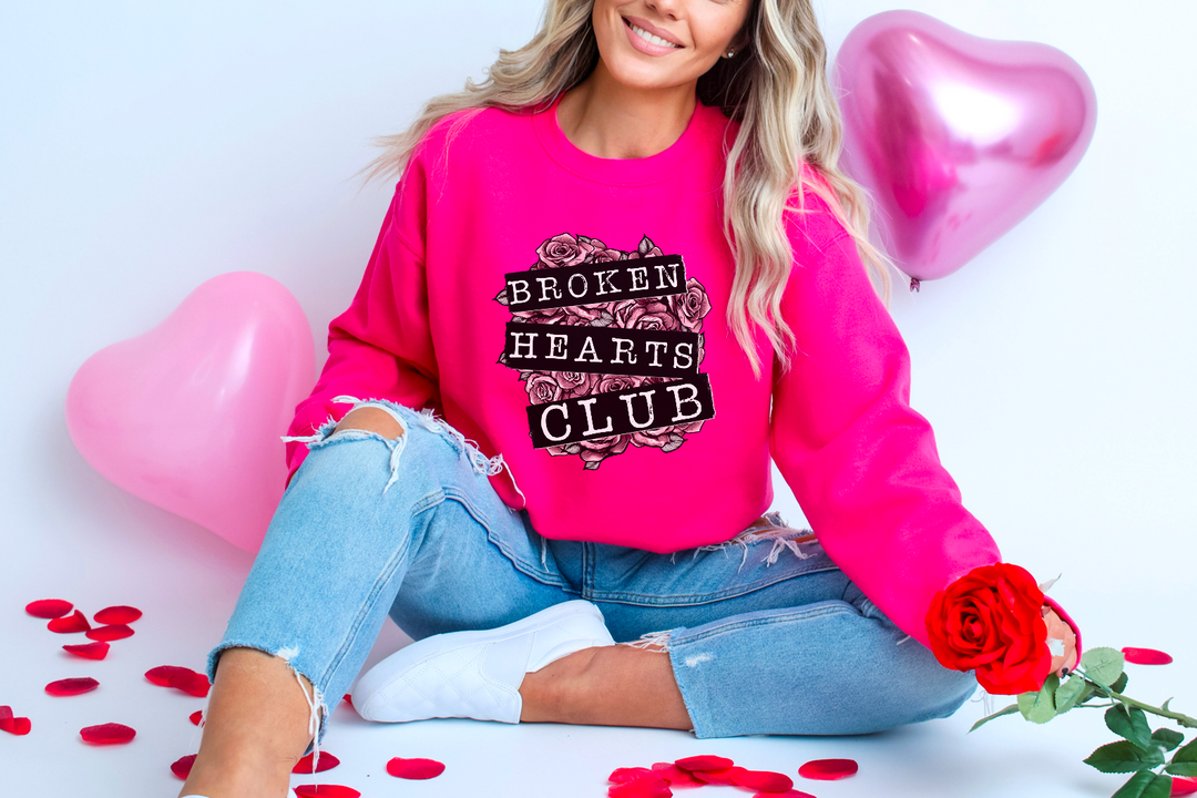 Broken Hearts Club DTF Print