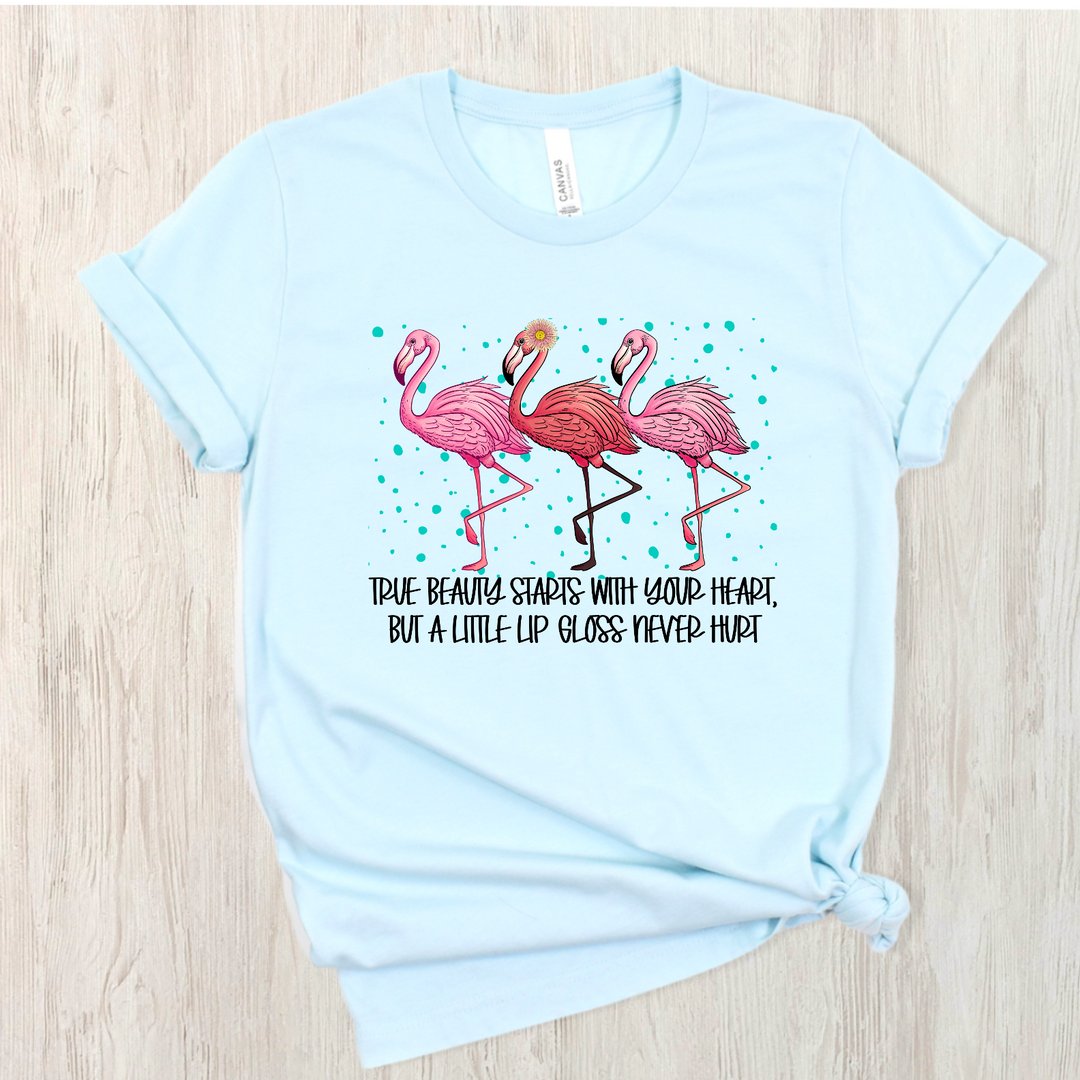 True Beauty Flamingos DTF Print