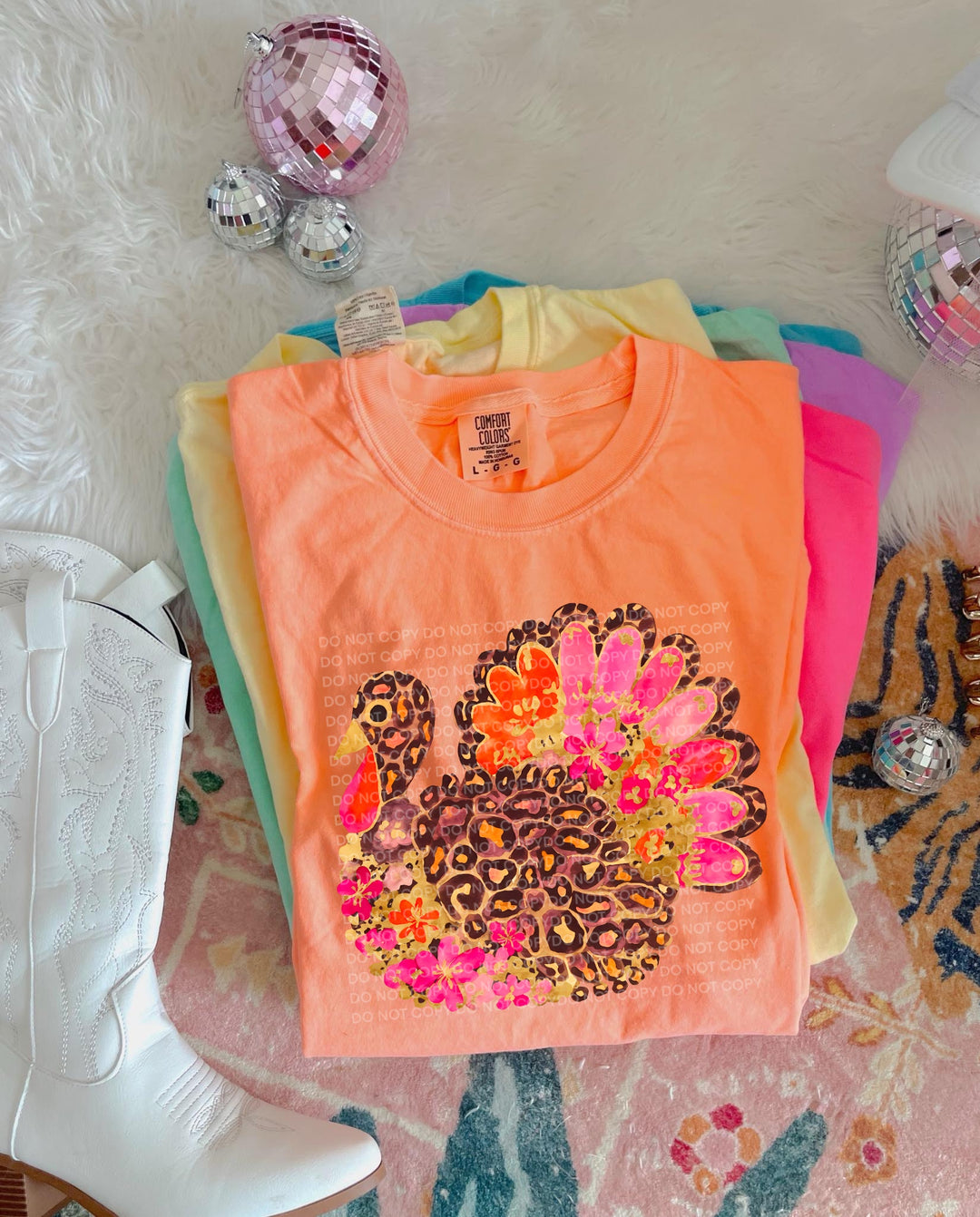 Floral Turkey DTF Print