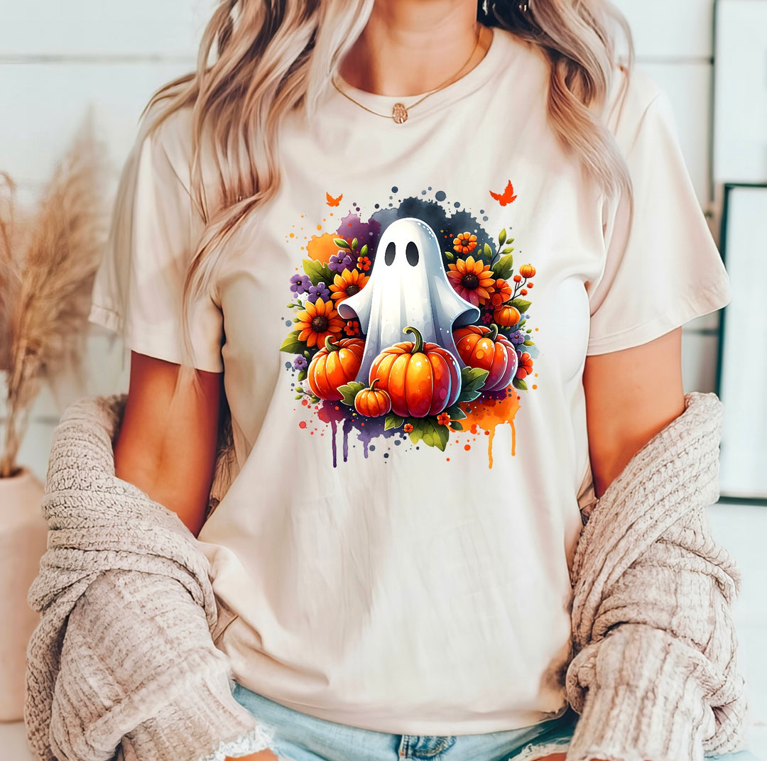 Ghost With Pumpkin DTF Print