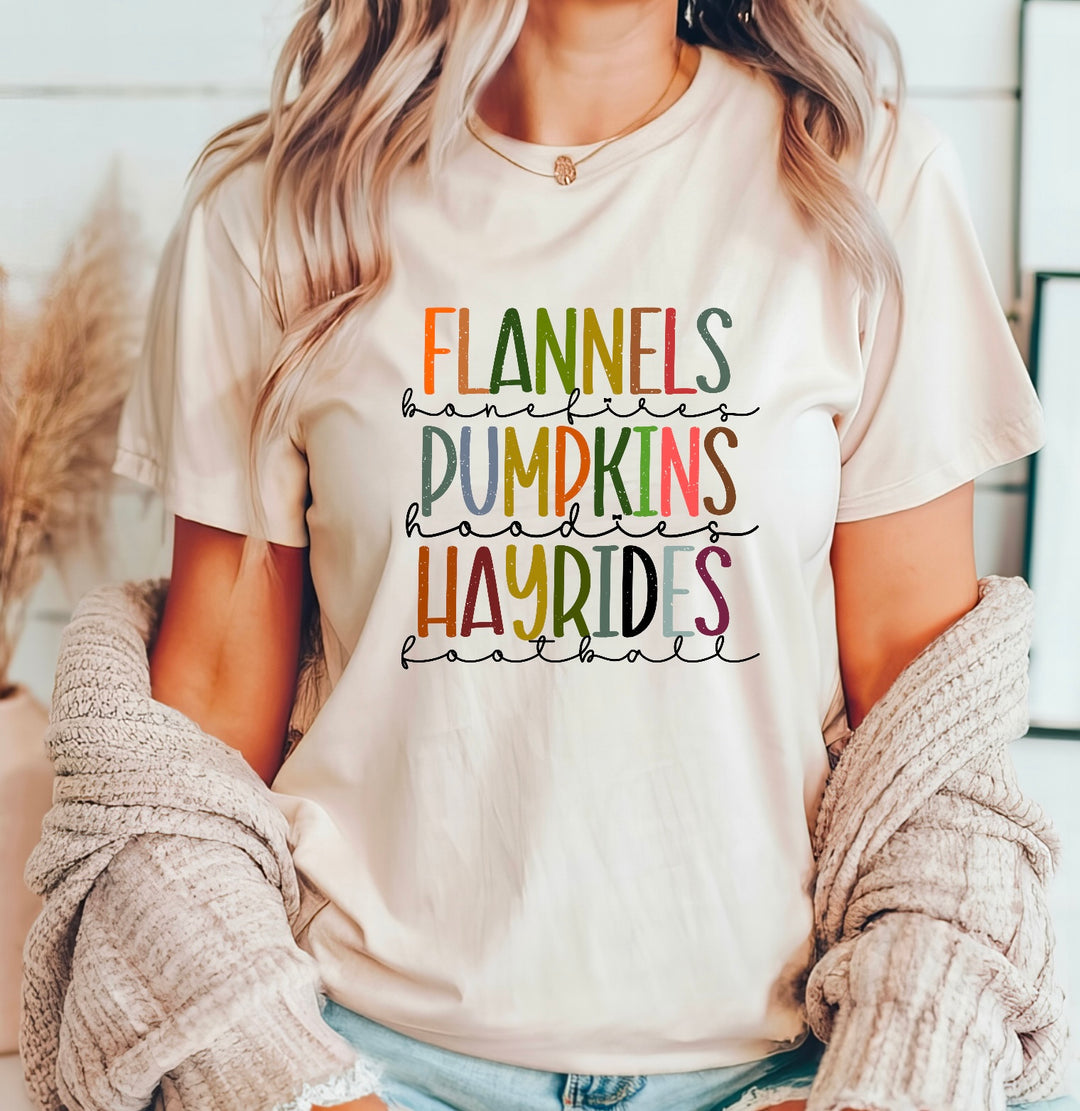 Flannels Pumpkins Hayrides DTF Print