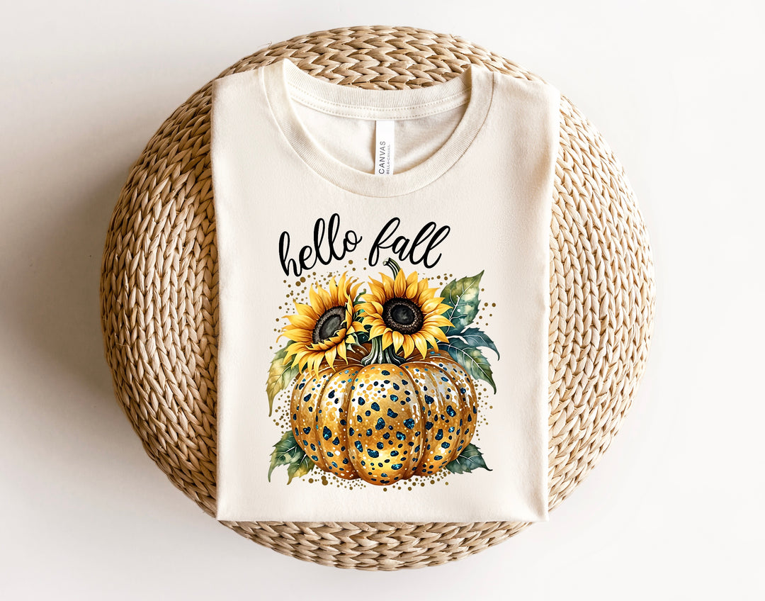 Hello Fall With Sunflowers DTF Print