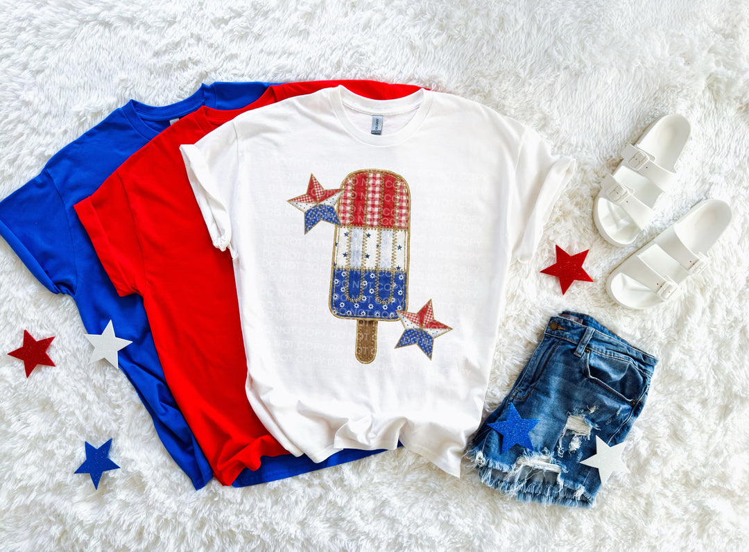 Patchwork Popsicle DTF Print