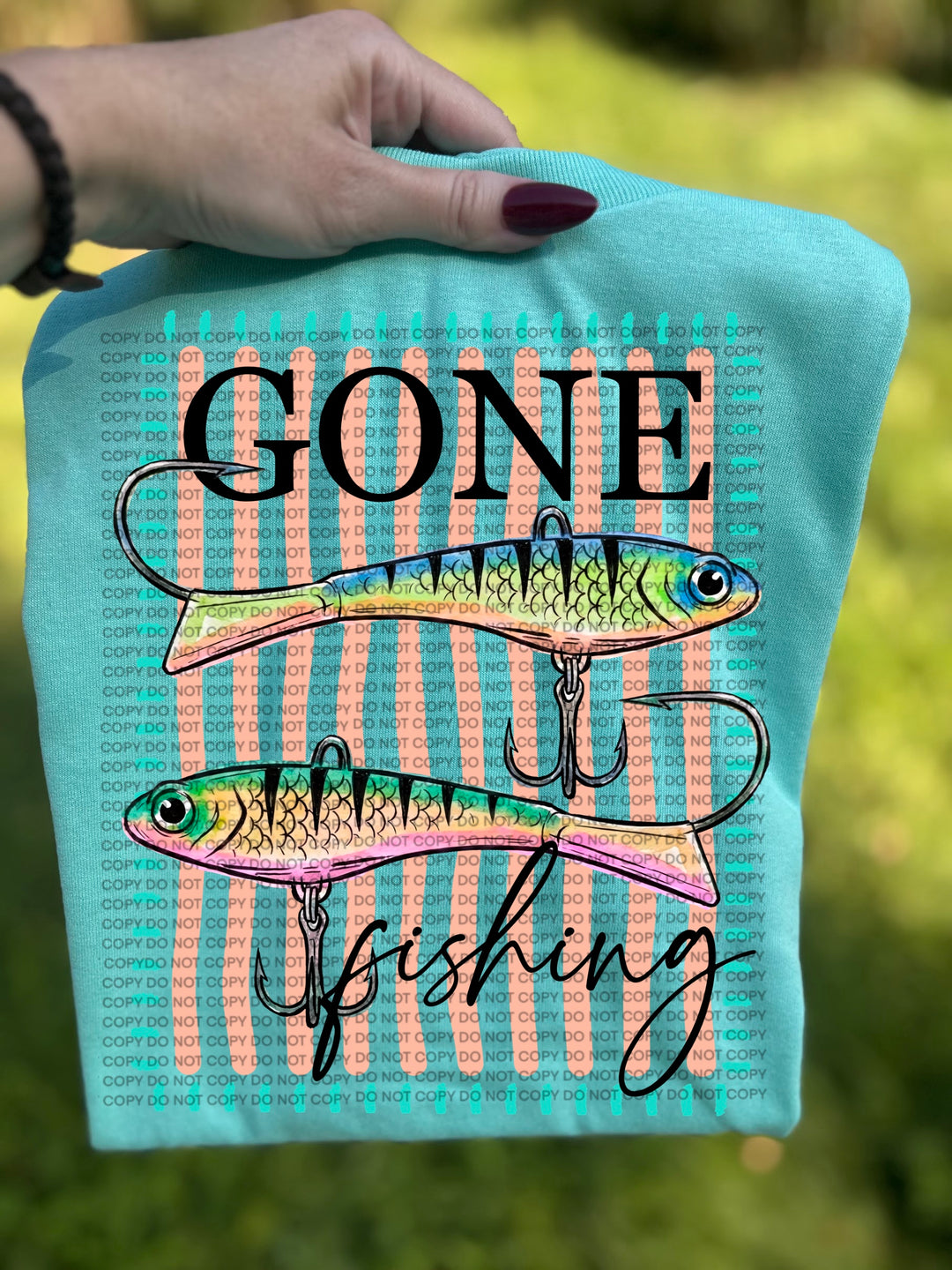Gone Fishing DTF Print