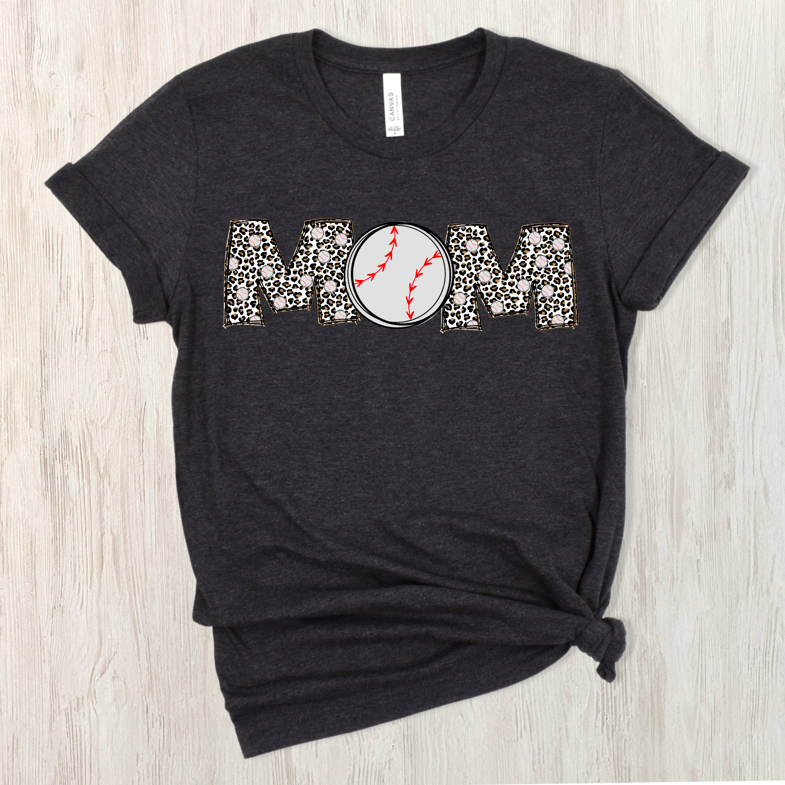 Leopard Baseball Mom DTF Print