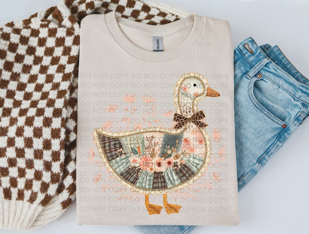 Patchwork Duck DTF Print