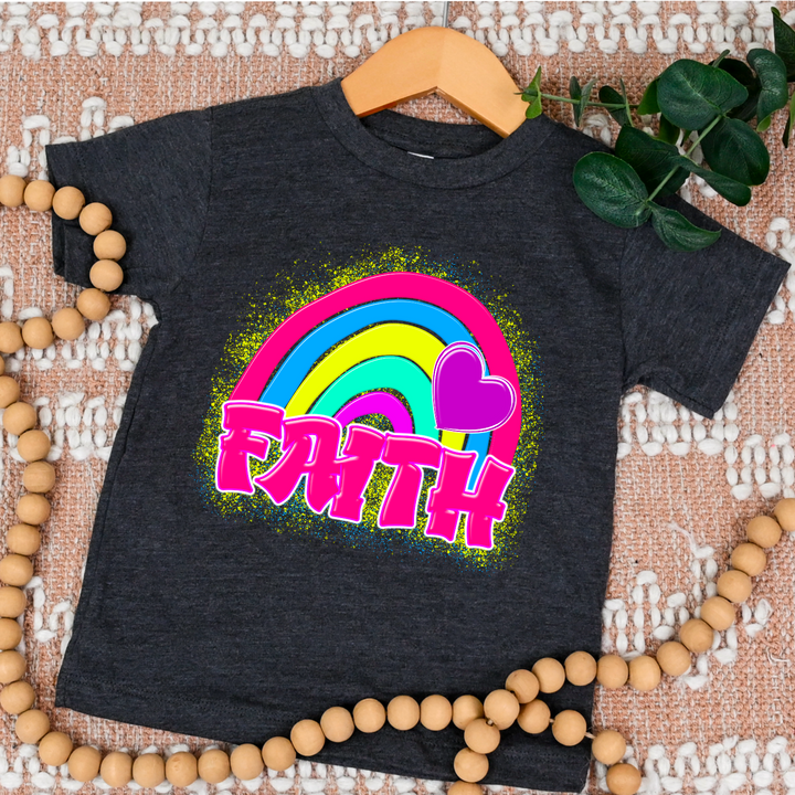 Faith 80s Rainbow DTF Print
