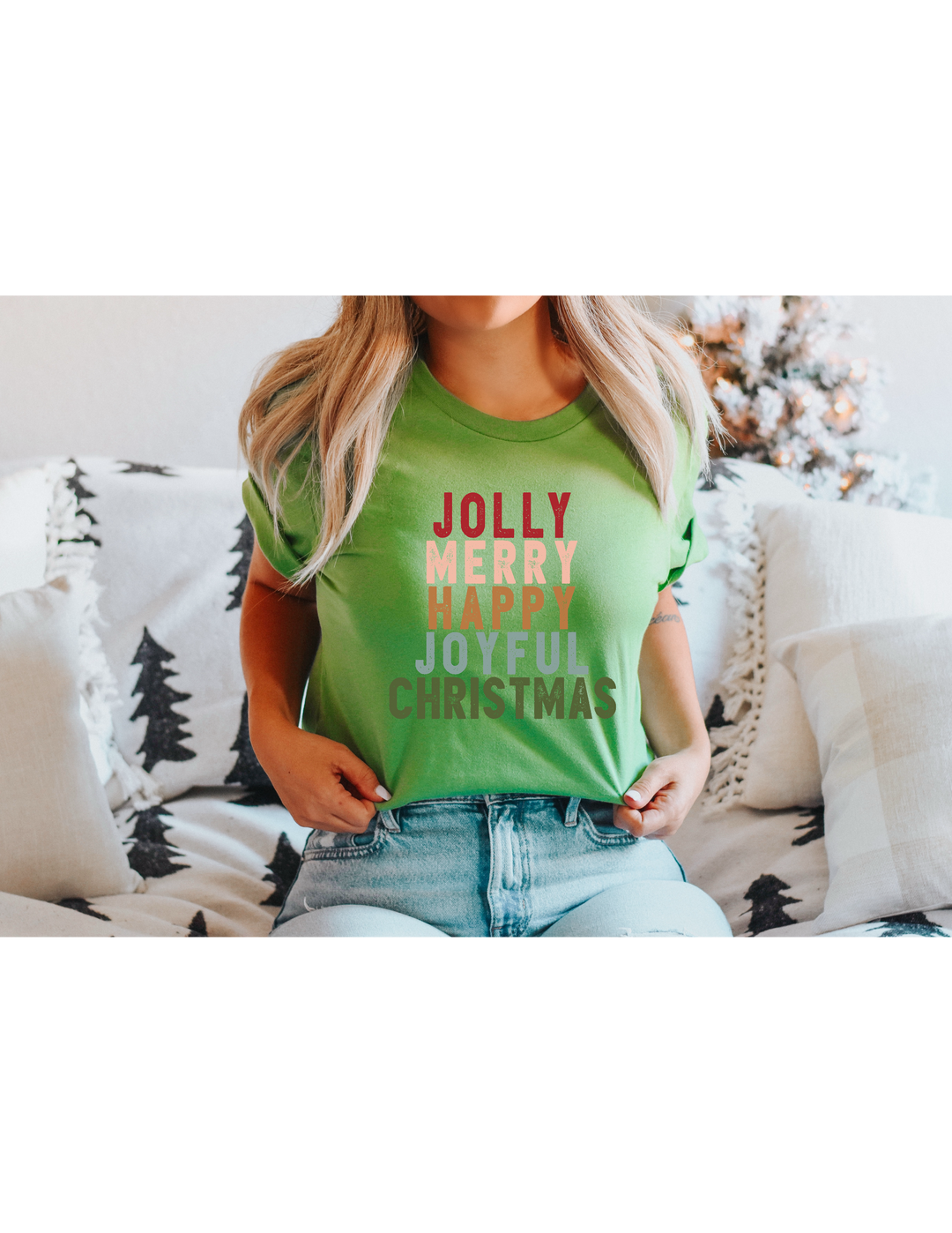 Jolly Merry Happy DTF Print