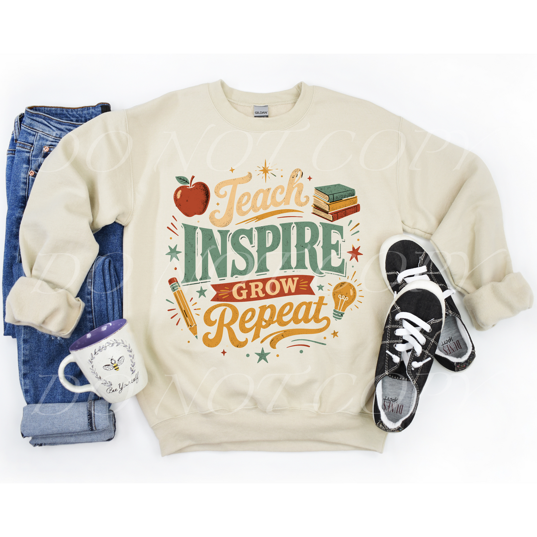 Teach Inspire Grow DTF Print