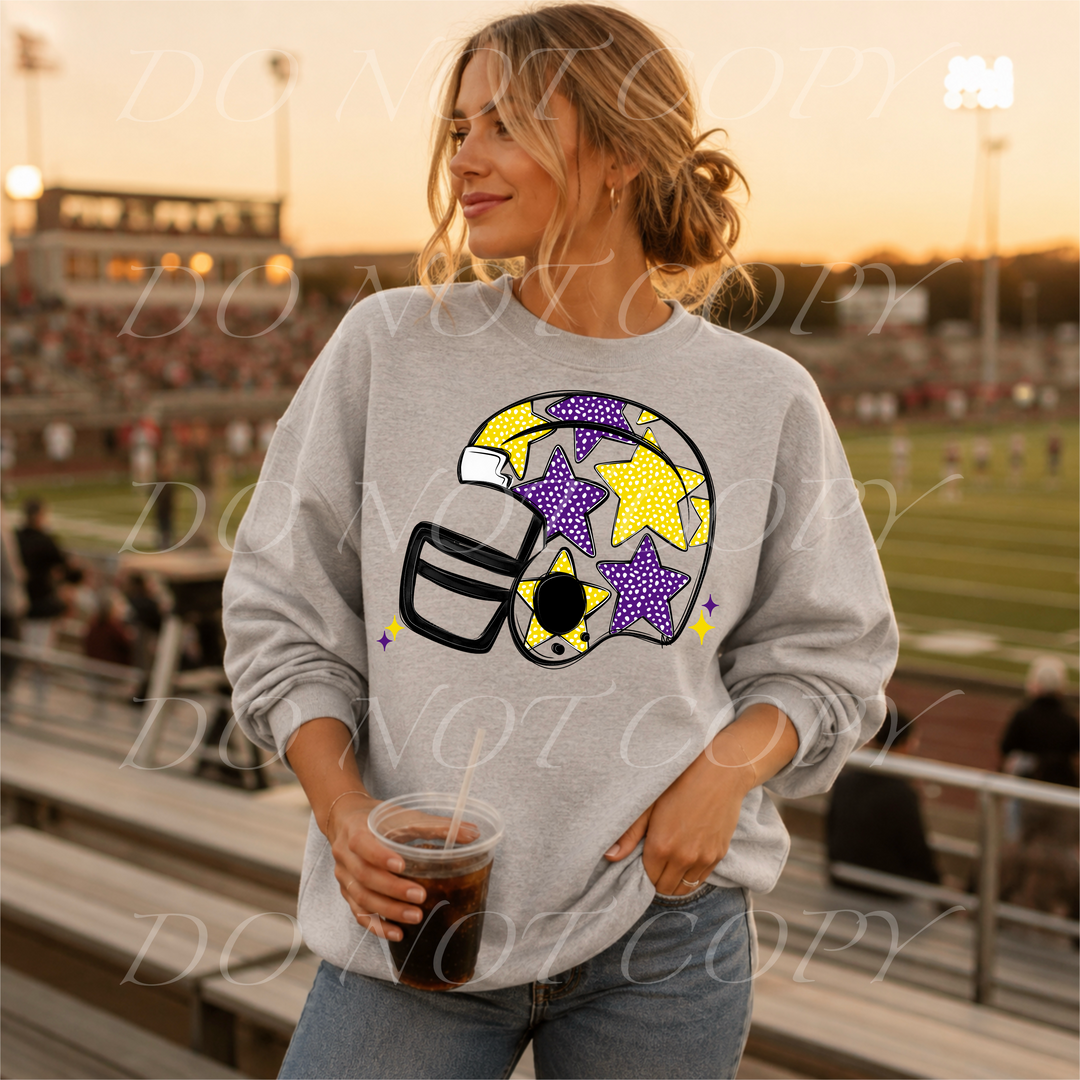 Doodle Stars Football Collection DTF Print
