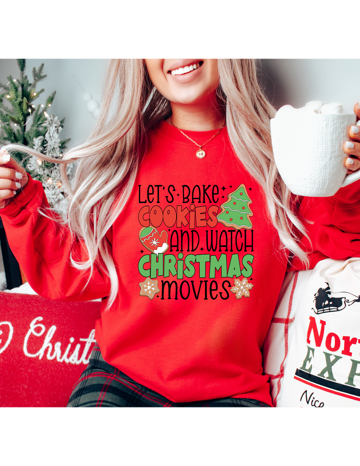 Let’s Bake Cookies And Watch Christmas Movies DTF Print