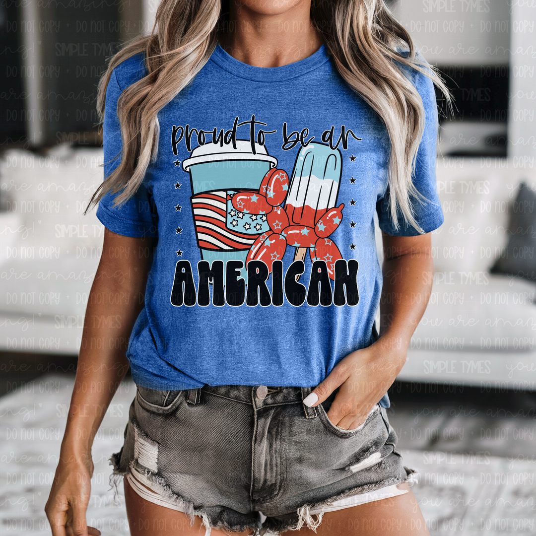 Proud to Be An American Rocket Pop DTF Print