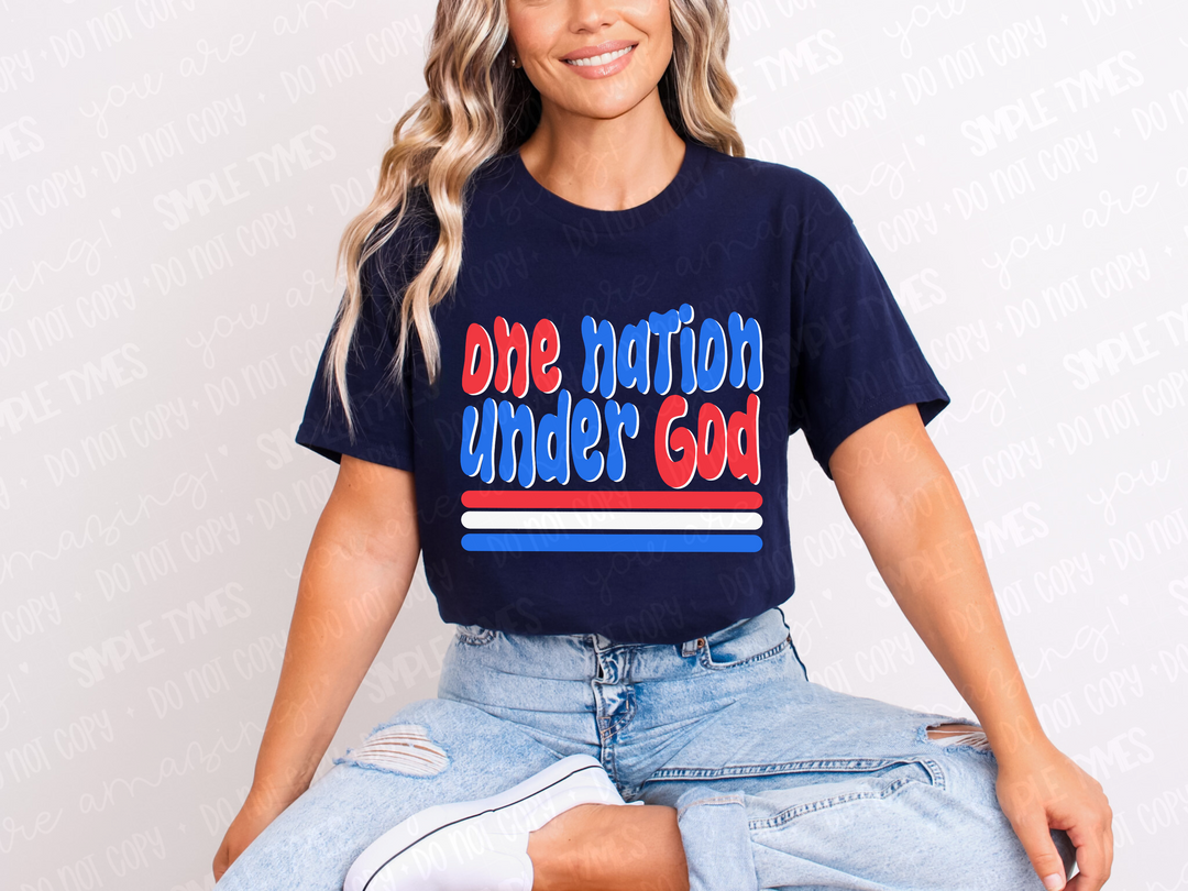 One Nation Under God DTF Print