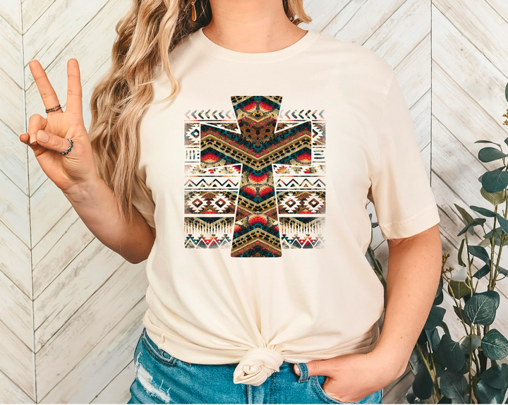 Cross Aztec Designs DTF Print