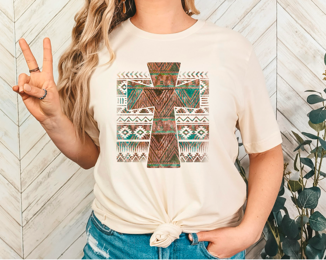 Cross Aztec Designs DTF Print