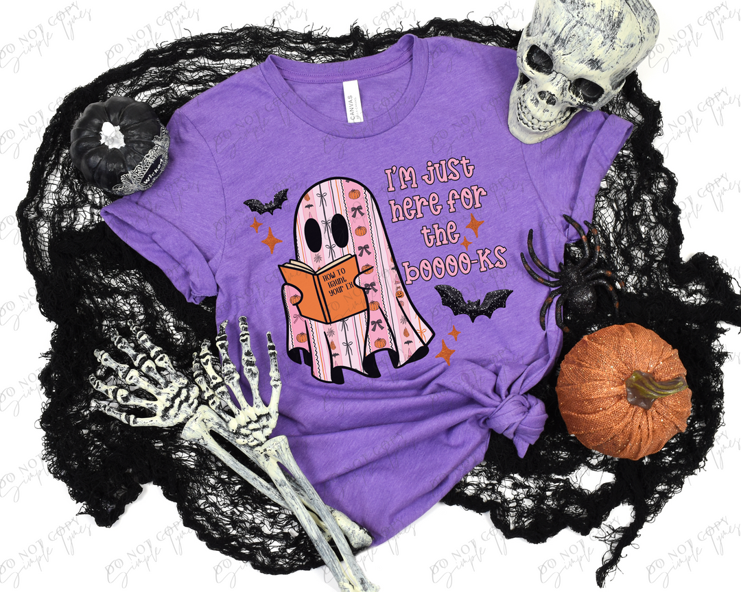 I'm Just Here For The Books DTF Print