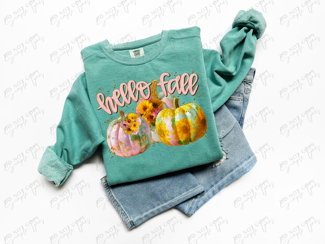 Hello Fall Pumpkins DTF Print