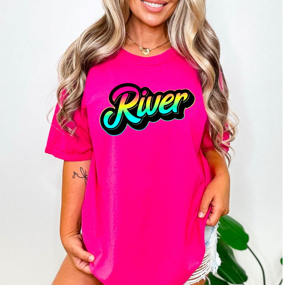 Retro River DTF Print