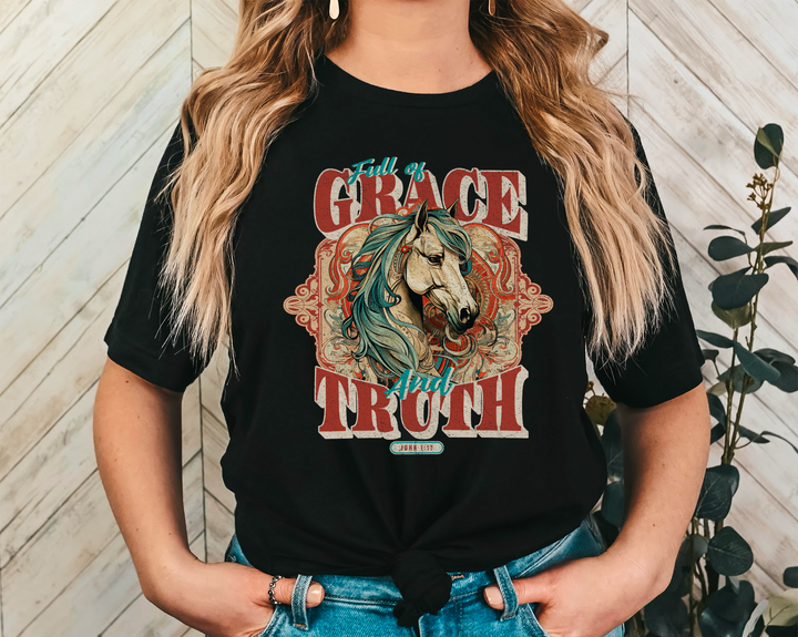 Full of Grace and Truth Dark DTF Print