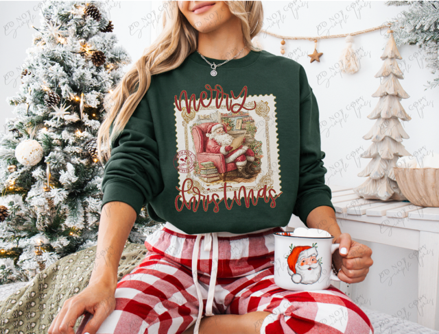 Merry Christmas Stamp DTF Print