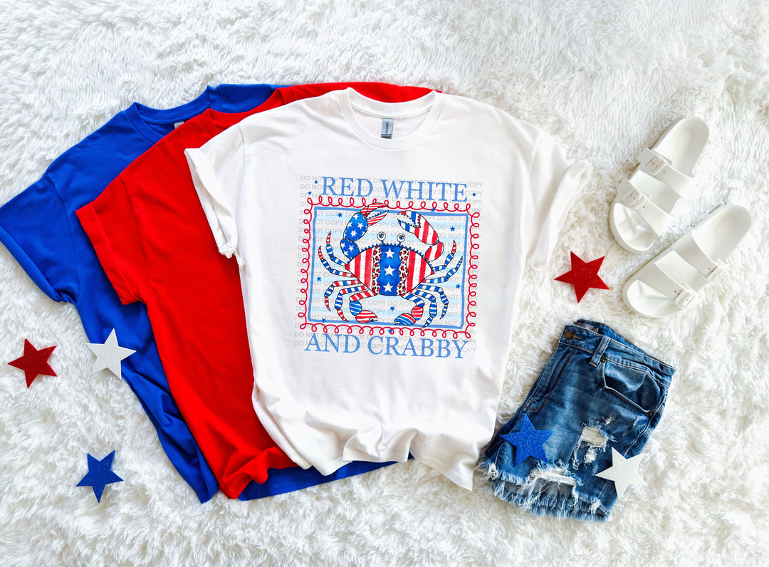 Red White And Crabby DTF Print