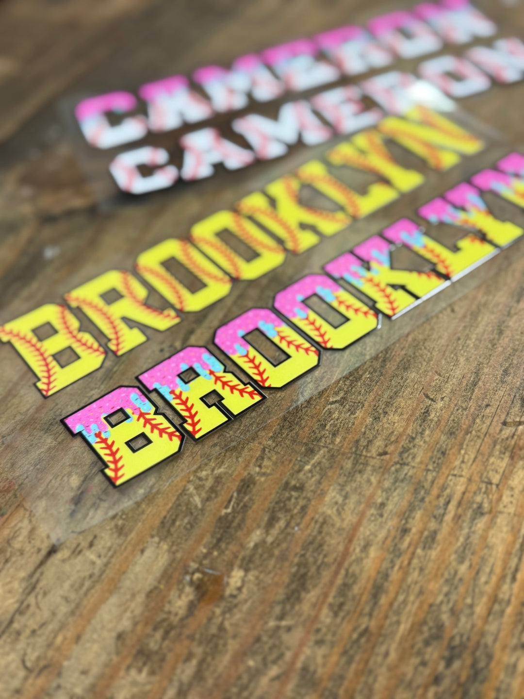 Custom Name Baseball/Softball UVDTF Print