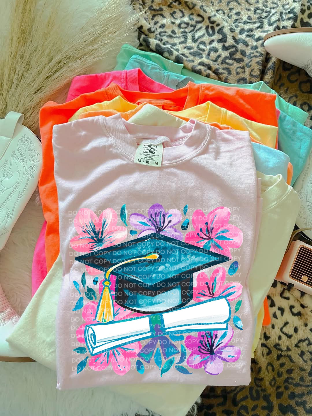 Floral Graduation DTF Print