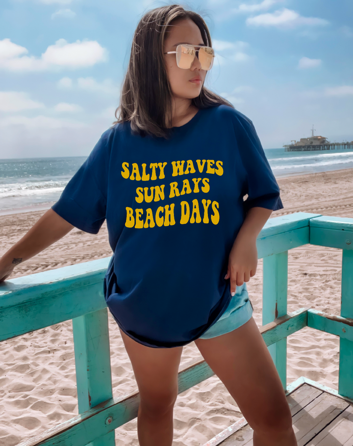 Salty Waves Sun Rays Beach Days DTF Print