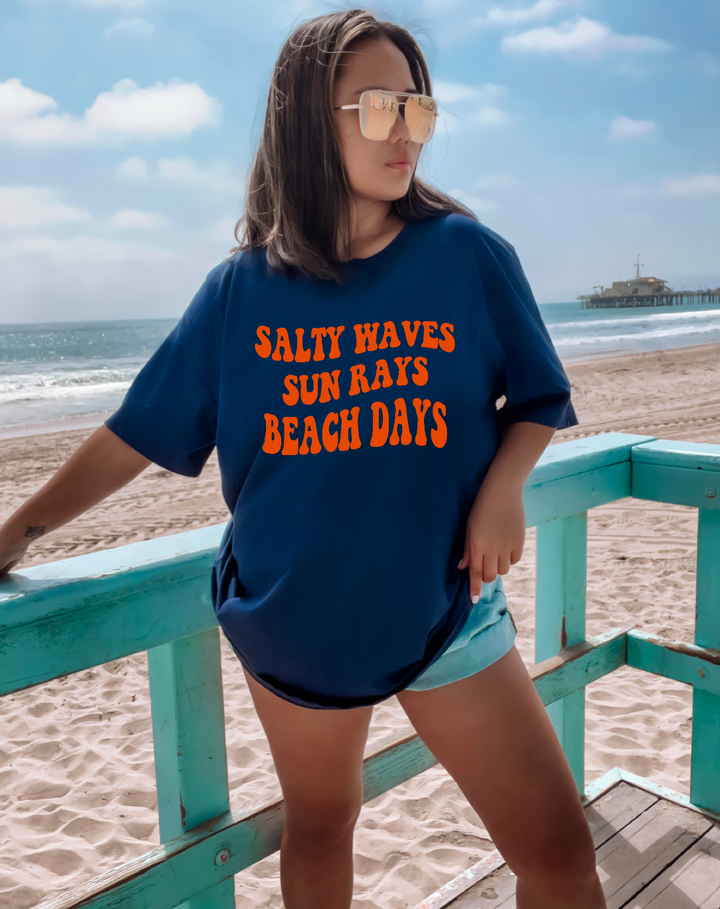 Salty Waves Sun Rays Beach Days DTF Print