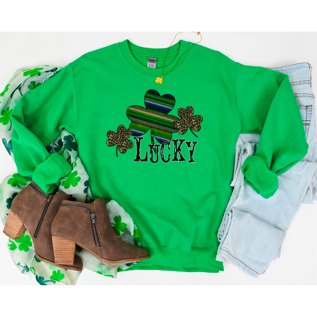 Lucky Striped Clover  DTF Print