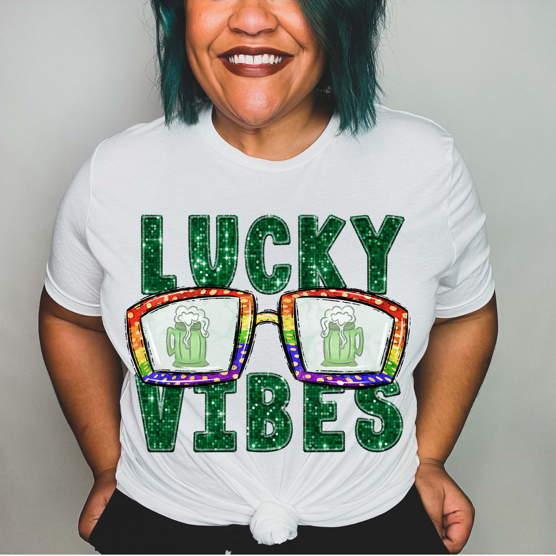 Lucky Vibes Sunglasses DTF Print