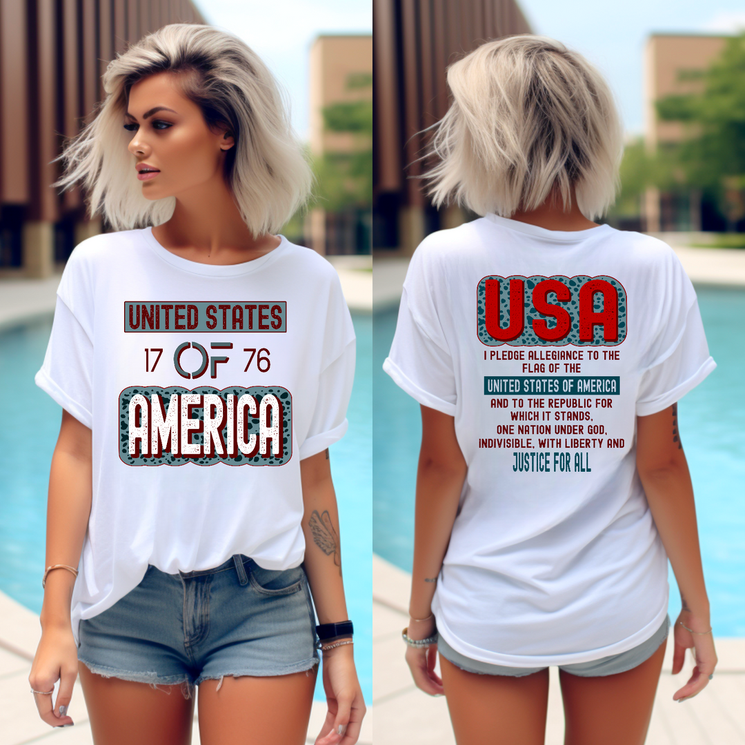 United States Of America BACK DTF Print