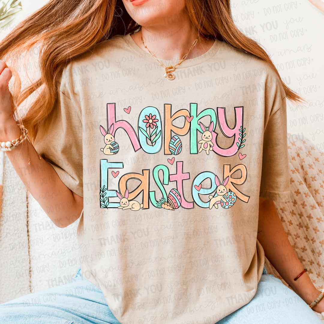 Hoppy Easter Doodle DTF Print