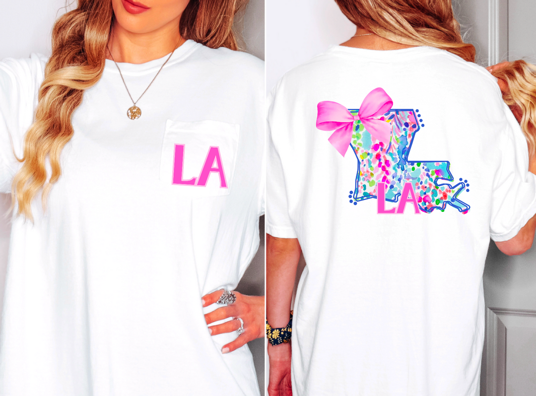 Lily Bow States FRONT DTF Print
