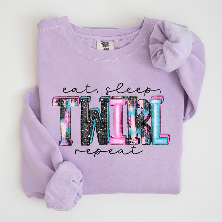 Eat, Sleep, Twirl, Repeat DTF Print