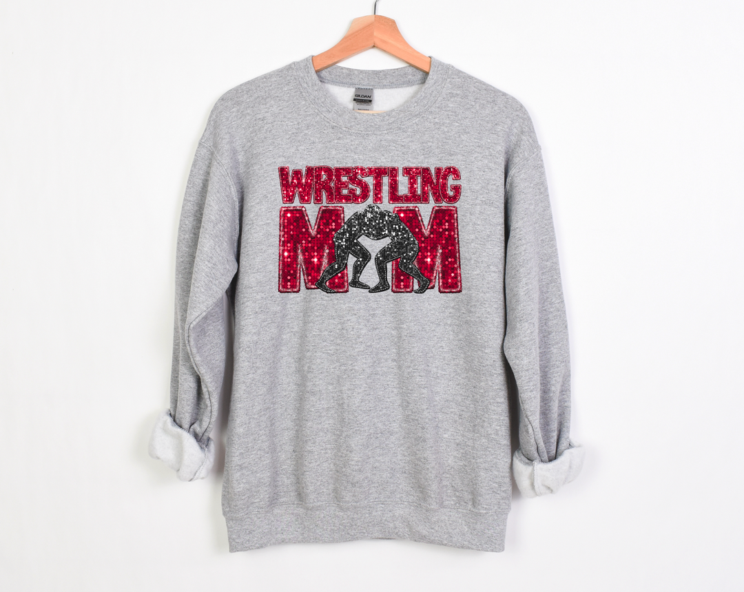 Wrestling Mom Faux Glitter DTF Print