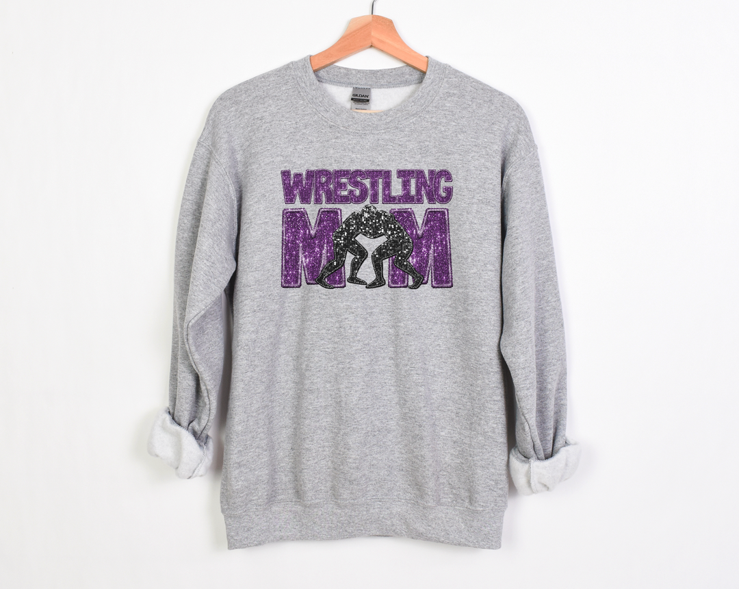 Wrestling Mom Faux Glitter DTF Print