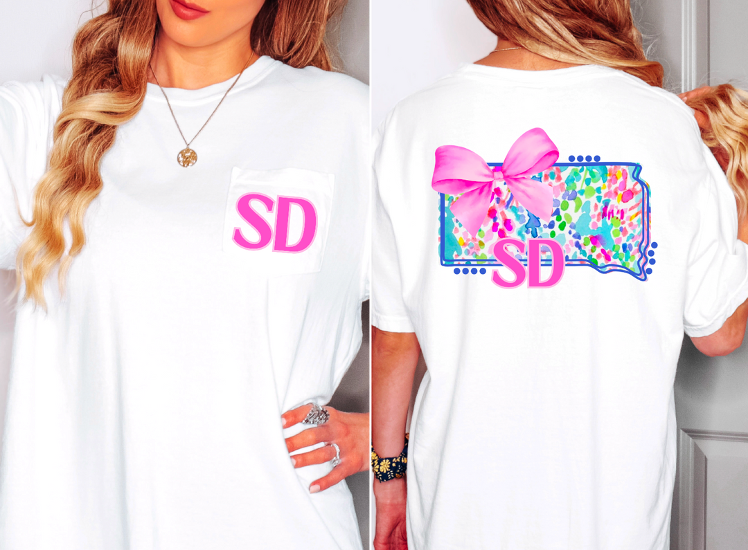 Lily Bow States FRONT DTF Print