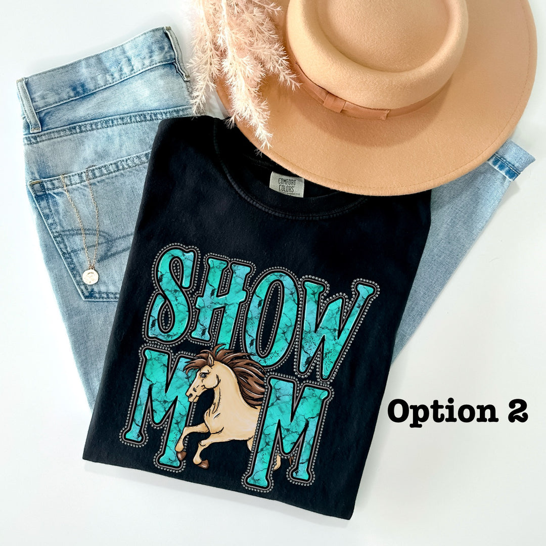 Turquoise Show Mom with Horses DTF Print