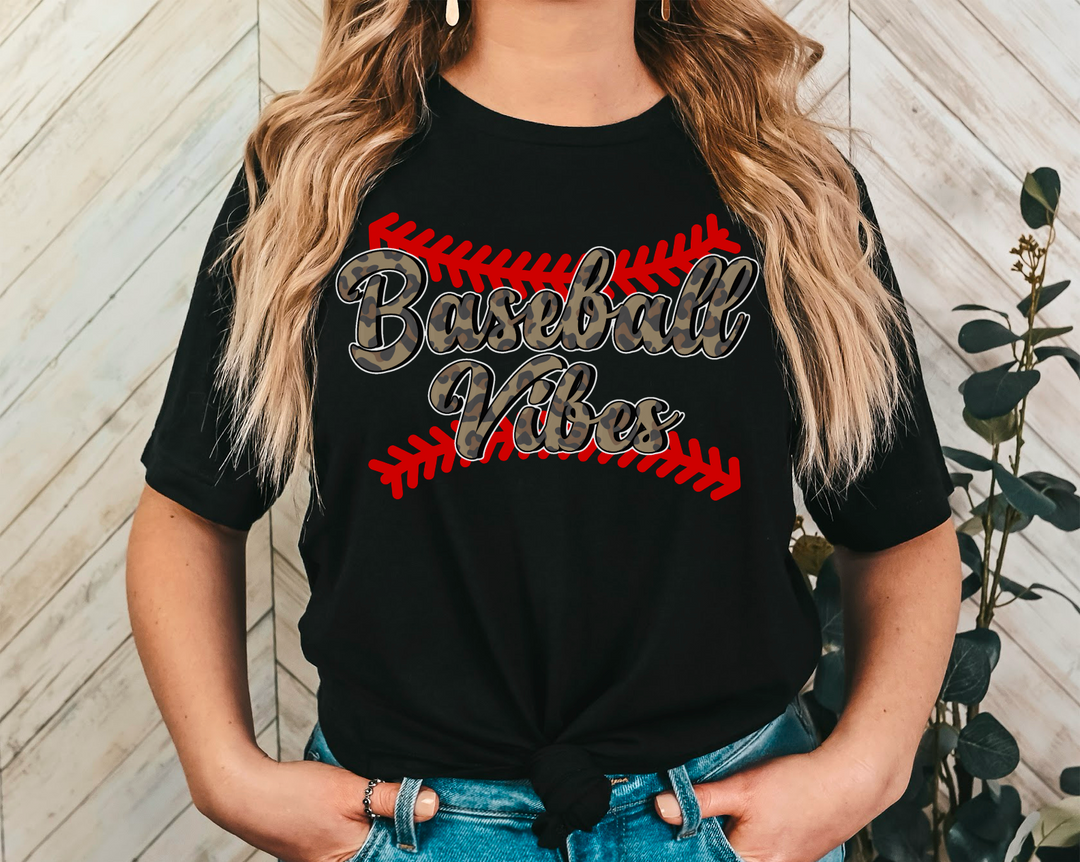 Baseball Vibes Leopard DTF Print