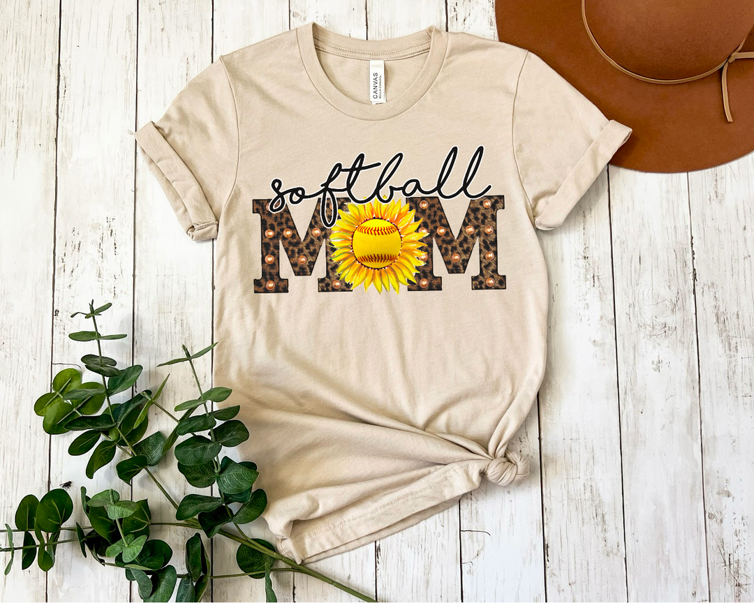 Softball Mom Sunflower DTF Print