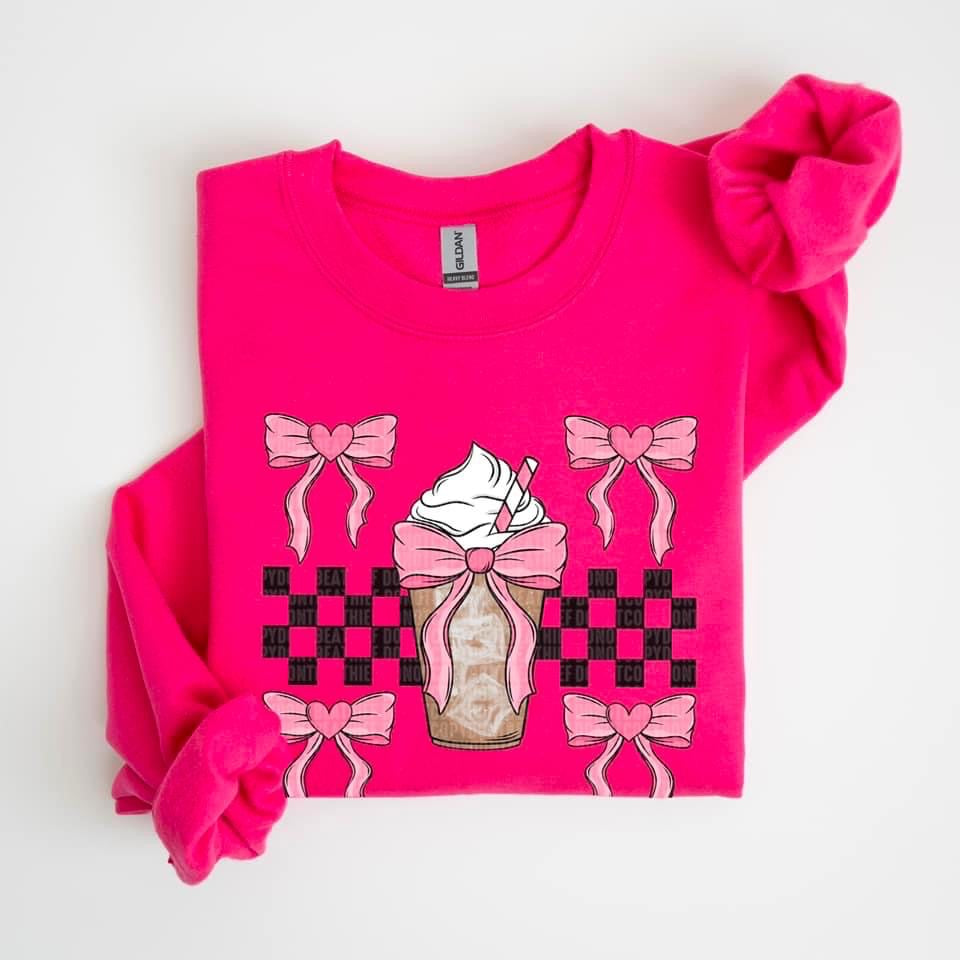 Coffee And Bows DTF Print