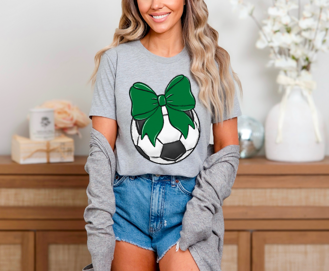 Bows and Balls Soccer DTF Print